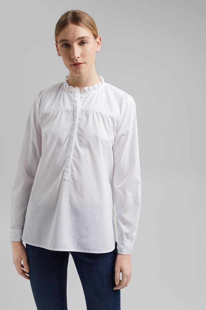 Bluzka z bawełny organicznej, WHITE, detail image number 0