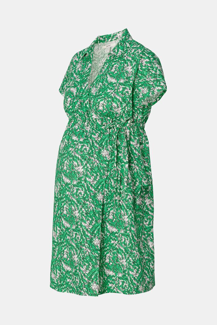 MATERNITY Kopertowa sukienka koszulowa, BRIGHT GREEN, detail image number 5