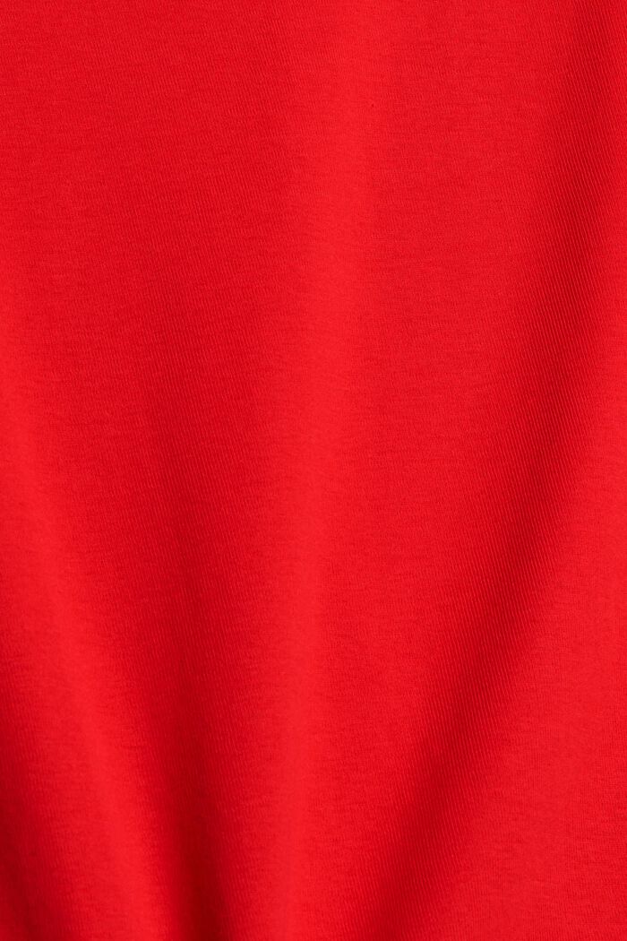 Koszulka z długim rękawem i okrągłym dekoltem, 100% bawełny ekologicznej, ORANGE RED, detail image number 4
