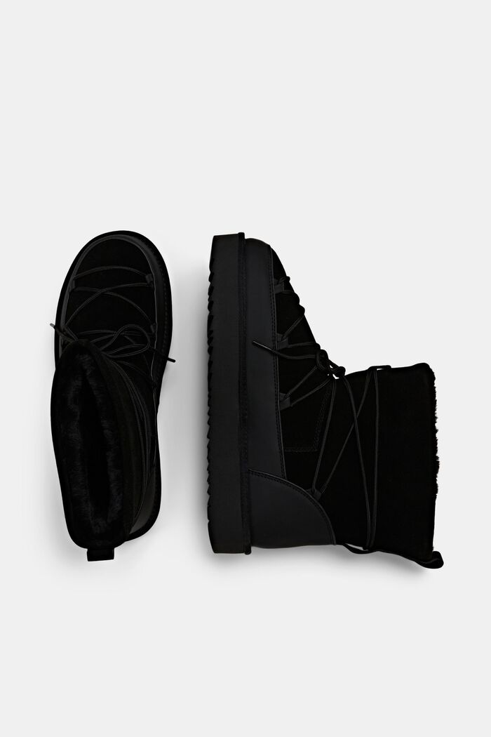 Zamszowe sznurowane buty, BLACK, detail image number 5