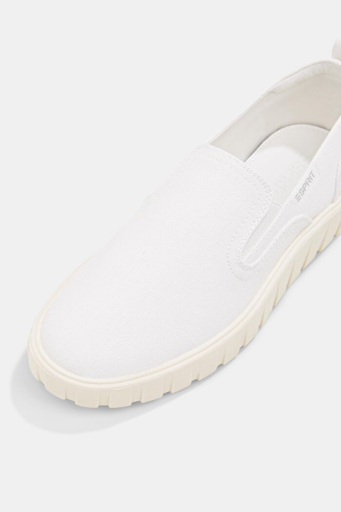 Wsuwane buty sportowe na platformie, WHITE, detail image number 4