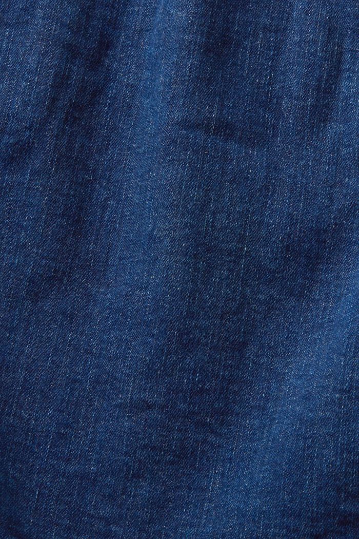 Dżinsowa kurtka w stylu used, z bawełny organicznej, BLUE DARK WASHED, detail image number 5