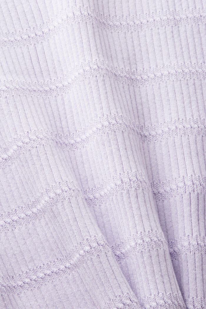 Sweter bez rękawów z dekoltem w serek, LAVENDER, detail image number 4