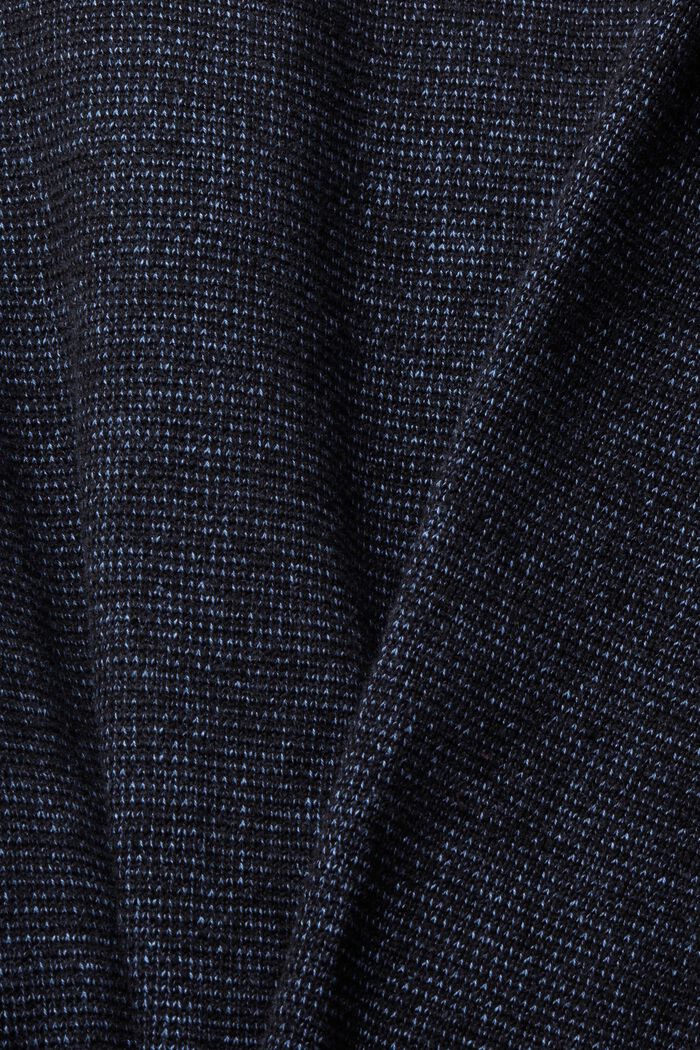 Melanżowy sweter z dzianiny, NAVY, detail image number 5