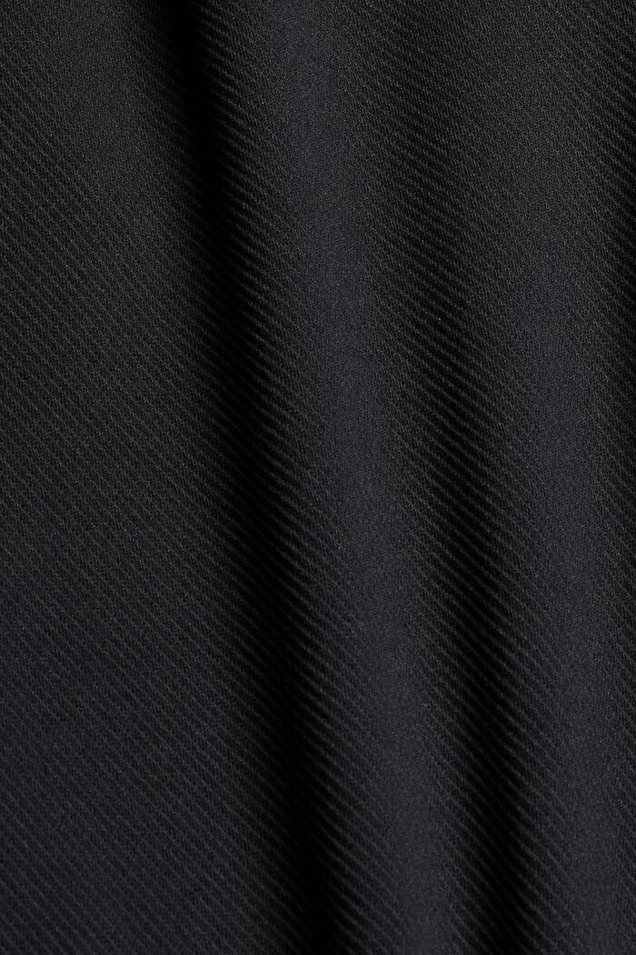 Z recyklingu: spodnie ze streczem z gumką w pasie, BLACK, detail image number 4