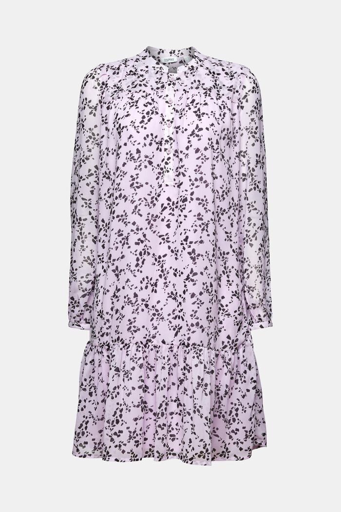 Sukienka mini z szyfonu z nadrukiem, LAVENDER, detail image number 5