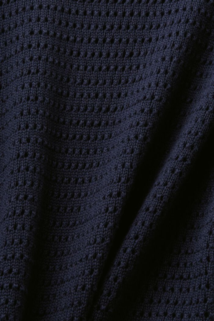 Sweter z siateczki, NAVY, detail image number 5