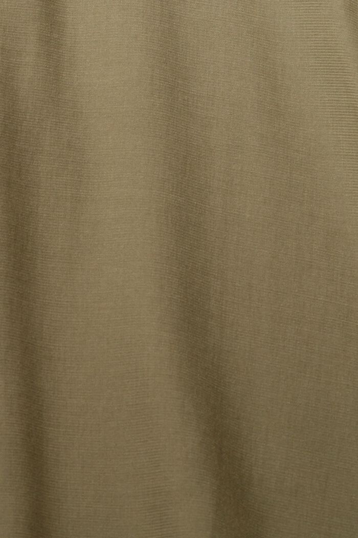 Bluzka z dekoltem w serek, LENZING™ ECOVERO™, DARK KHAKI, detail image number 5