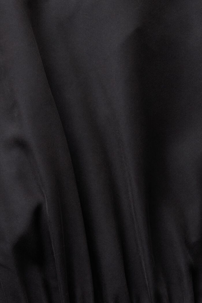 Sukienka spadochronowa midi z pranego jedwabiu, BLACK, detail image number 4