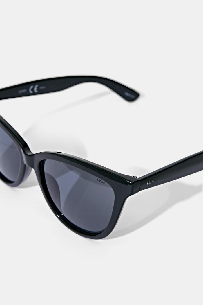 Harmonijne okulary przeciwsłoneczne typu kocie oko, BLACK, detail image number 2