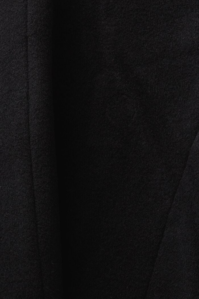 Z recyklingu: płaszcz z mieszanki wełnianej z kaszmirem, BLACK, detail image number 5