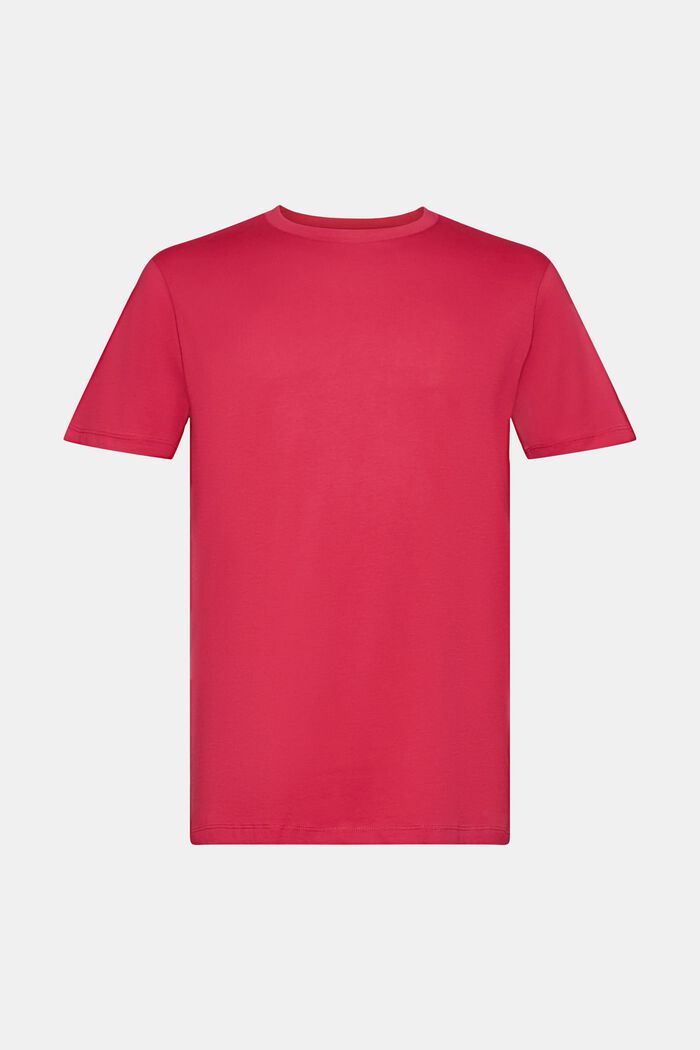 T-shirt z okrągłym dekoltem z dżerseju, DARK PINK, detail image number 6