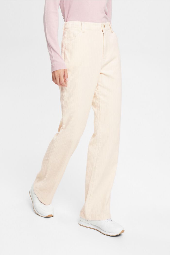 Spodnie z szerokimi nogawkami ze sztruksu mix & match, OFF WHITE, detail image number 1