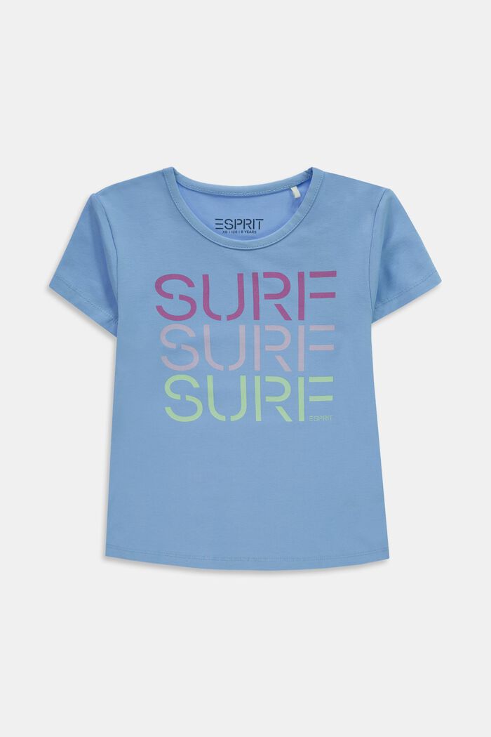 T-shirt z nadrukiem surfingowym, bawełna, BRIGHT BLUE, detail image number 0