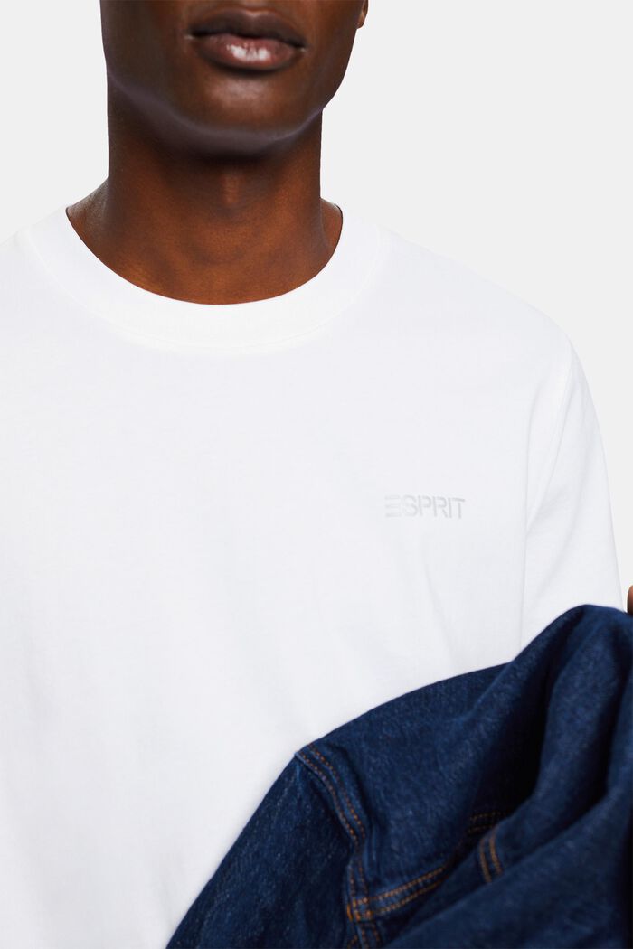Logowany T-shirt, unisex, WHITE, detail image number 4