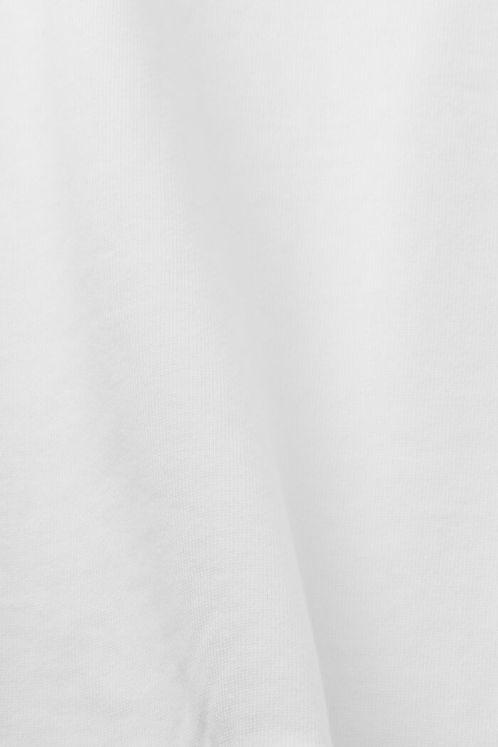 Bluza z bawełny organicznej z logo, OFF WHITE, detail image number 4