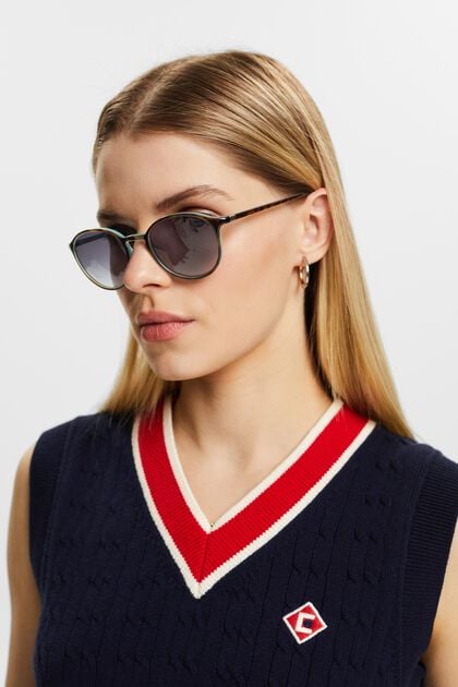 Okrągłe, cieniowane okulary przeciwsłoneczne, unisex