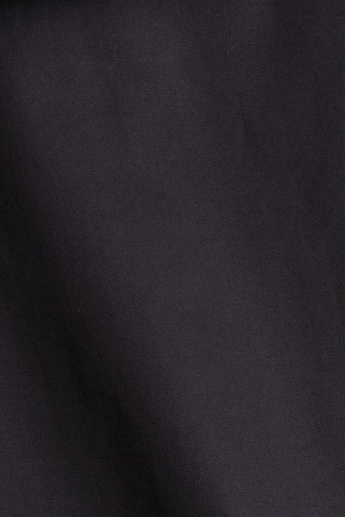 Krótki trencz z bawełny, BLACK, detail image number 4