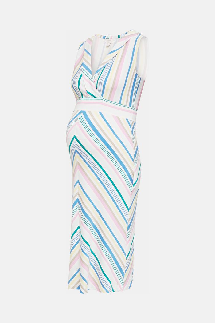 Jerseyowa sukienka z kopertowym efektem, strecz, WHITE, detail image number 0
