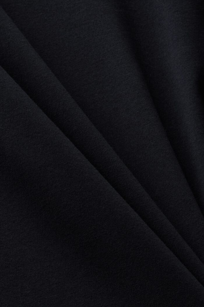 Bluzka z długim rękawem z bawełny, BLACK, detail image number 5