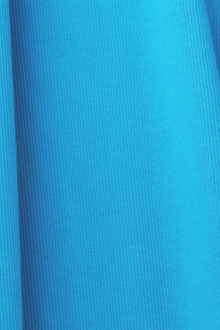 Sukienka midi z prążkowanego dżerseju, elastyczna bawełna, BLUE, detail image number 6