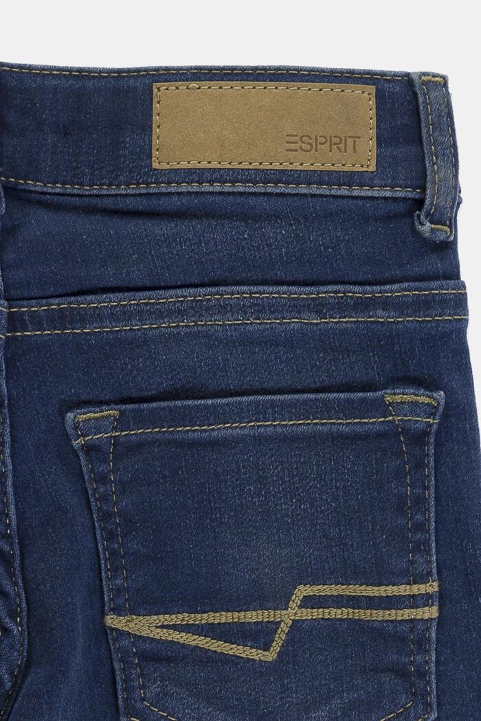 Elastyczne dżinsy z regulowanym pasem, BLUE DARK WASHED, detail image number 2