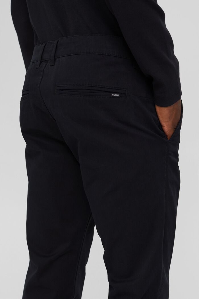 Spodnie chino z bawełny ekologicznej z brelokiem, BLACK, detail image number 5
