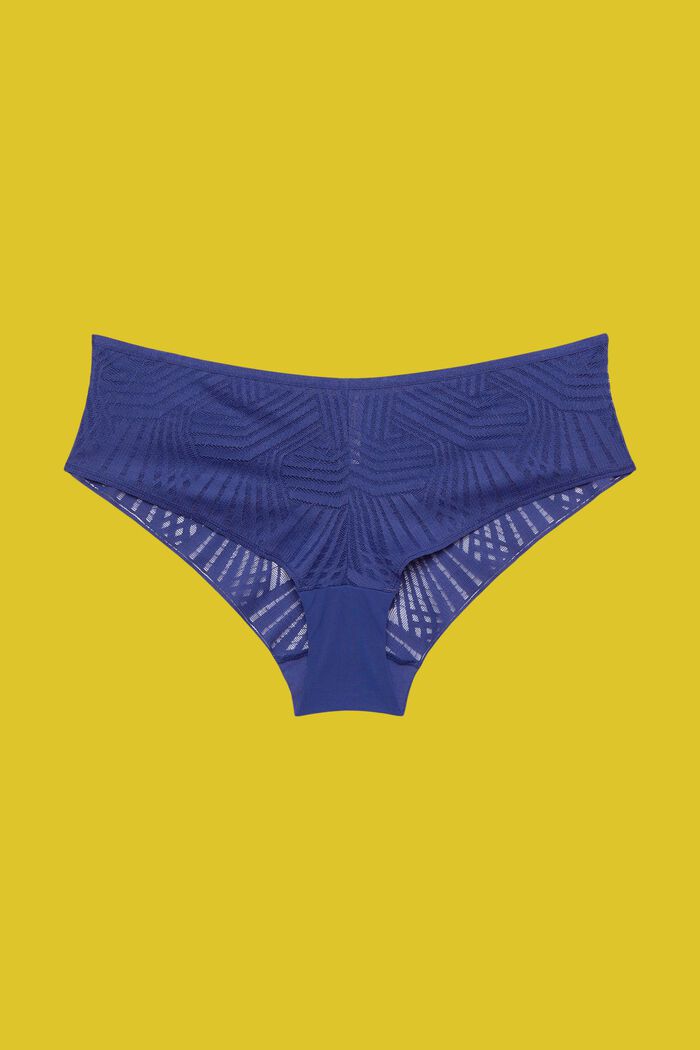 Koronkowe szorty-biodrówki w brazylijskim stylu, DARK BLUE, detail image number 4