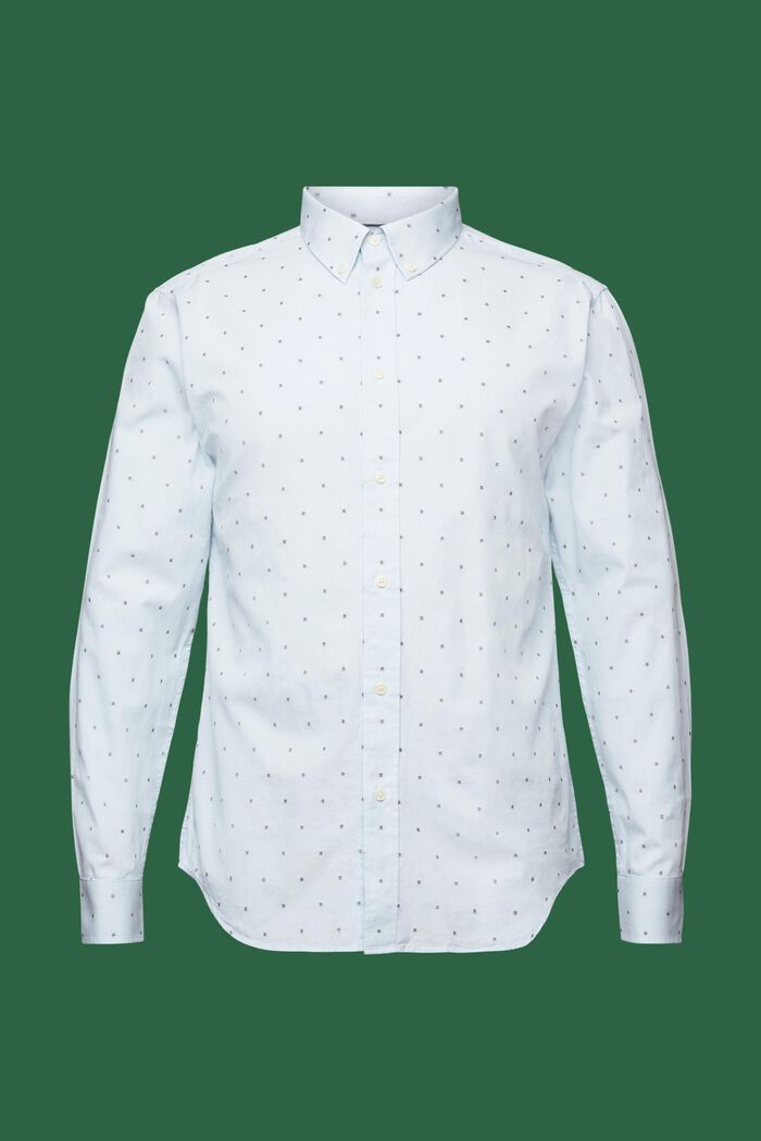 Koszula z bawełny z haftem, fason slim fit, PASTEL BLUE, detail image number 7