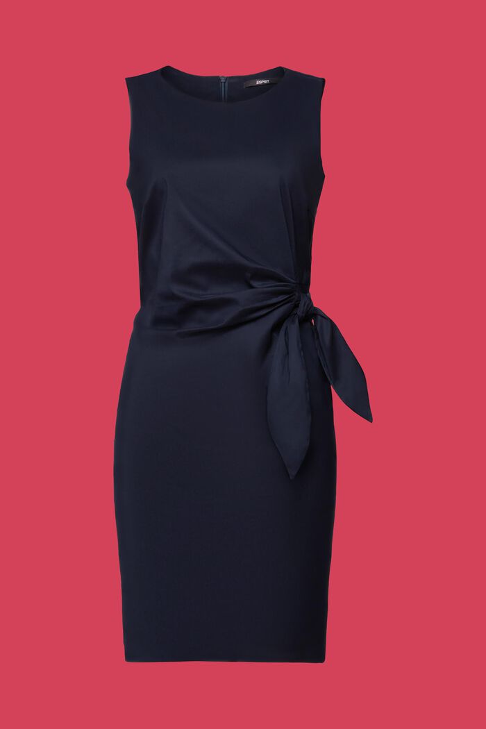 Sukienka ołówkowa z wiązanym detalem, NAVY, detail image number 5