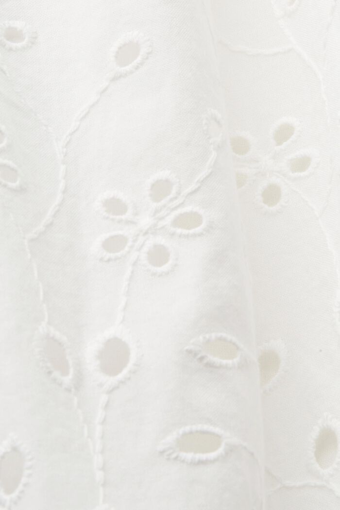 Koronkowa sukienka z bawełny, OFF WHITE, detail image number 4