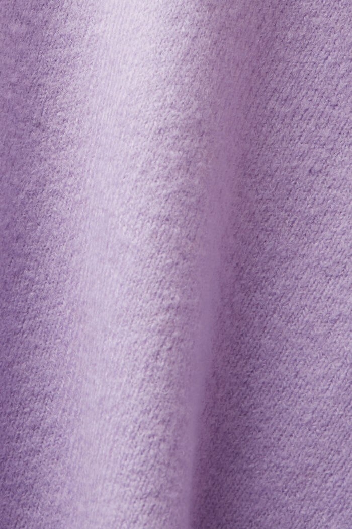 Sweter z dekoltem w serek z mieszanki wełnianej, LAVENDER, detail image number 5