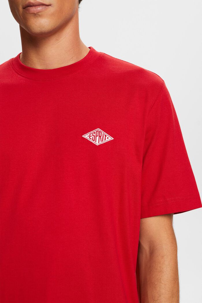 Koszulka z krótkim rękawem z logo, DARK RED, detail image number 1