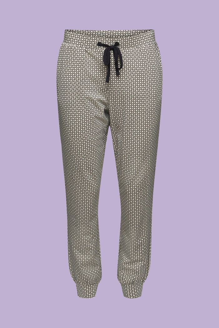 Dżersejowe spodnie od piżamy z nadrukiem, NEW BLACK, detail image number 5