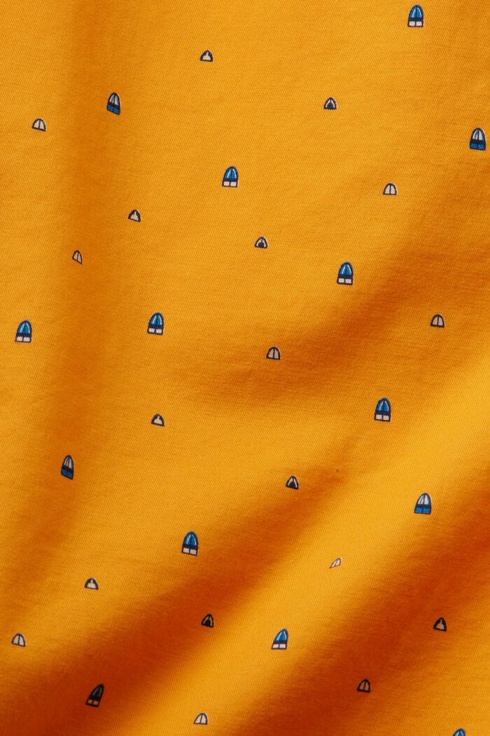 Wzorzyste szorty na gumce, bawełna ze streczem, BRIGHT ORANGE, detail image number 6