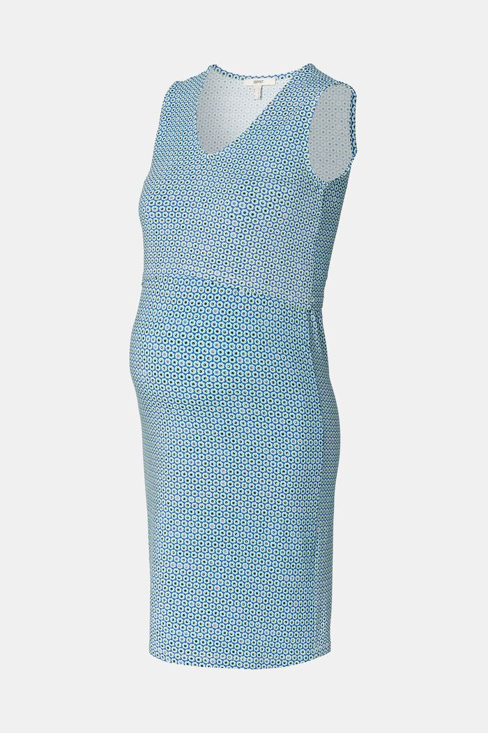 Dżersejowa sukienka z kwiatowym wzorem i funkcją karmienia, PASTEL BLUE, detail image number 6