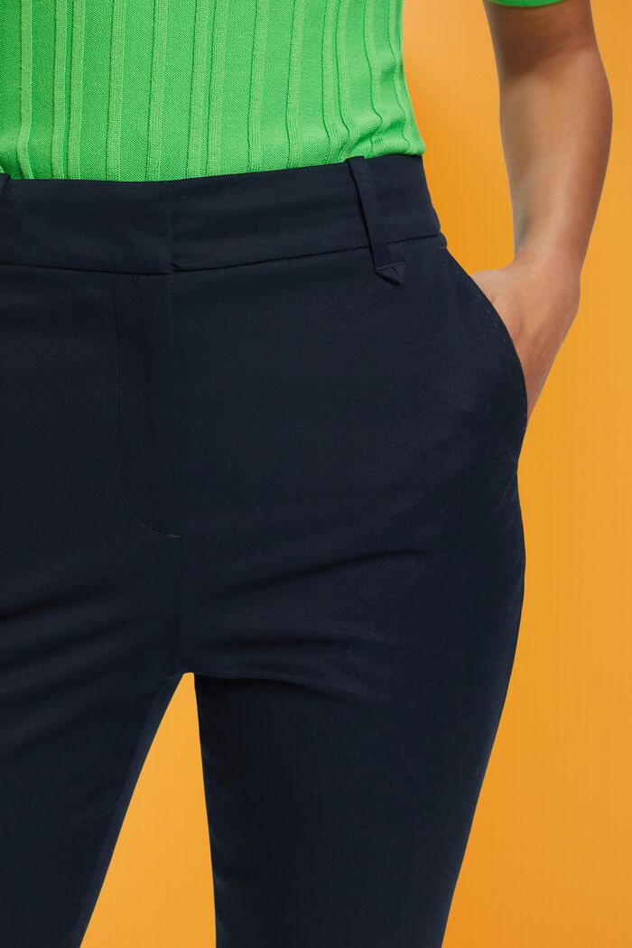 Spodnie slim fit z wysokim stanem, NAVY, detail image number 2