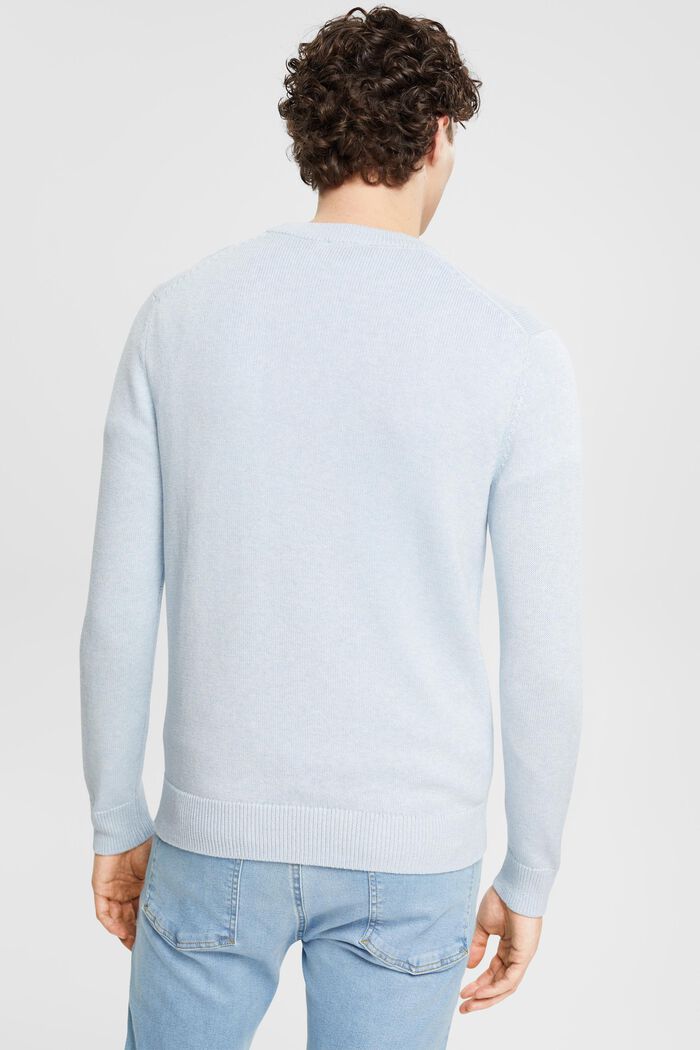 Dzianinowy sweter z ekologicznej bawełny, PASTEL BLUE, detail image number 2