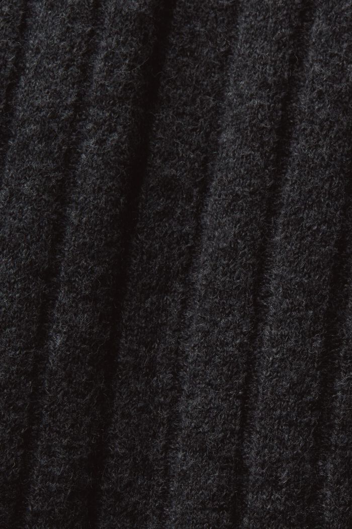 Sweter z prążkowanej dzianiny, ANTHRACITE, detail image number 5