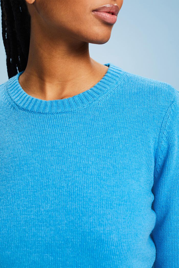 Sweter z okrągłym dekoltem, BLUE, detail image number 3