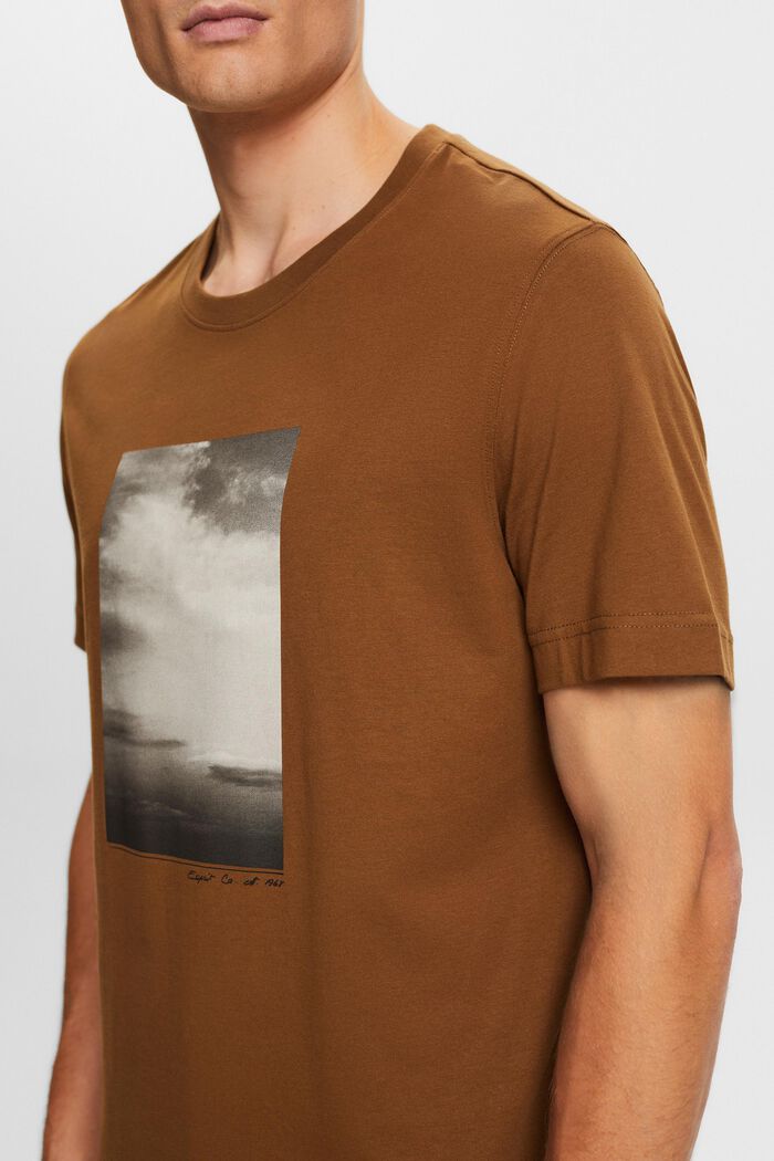 T-shirt z nadrukiem z bawełny organicznej, BARK, detail image number 1