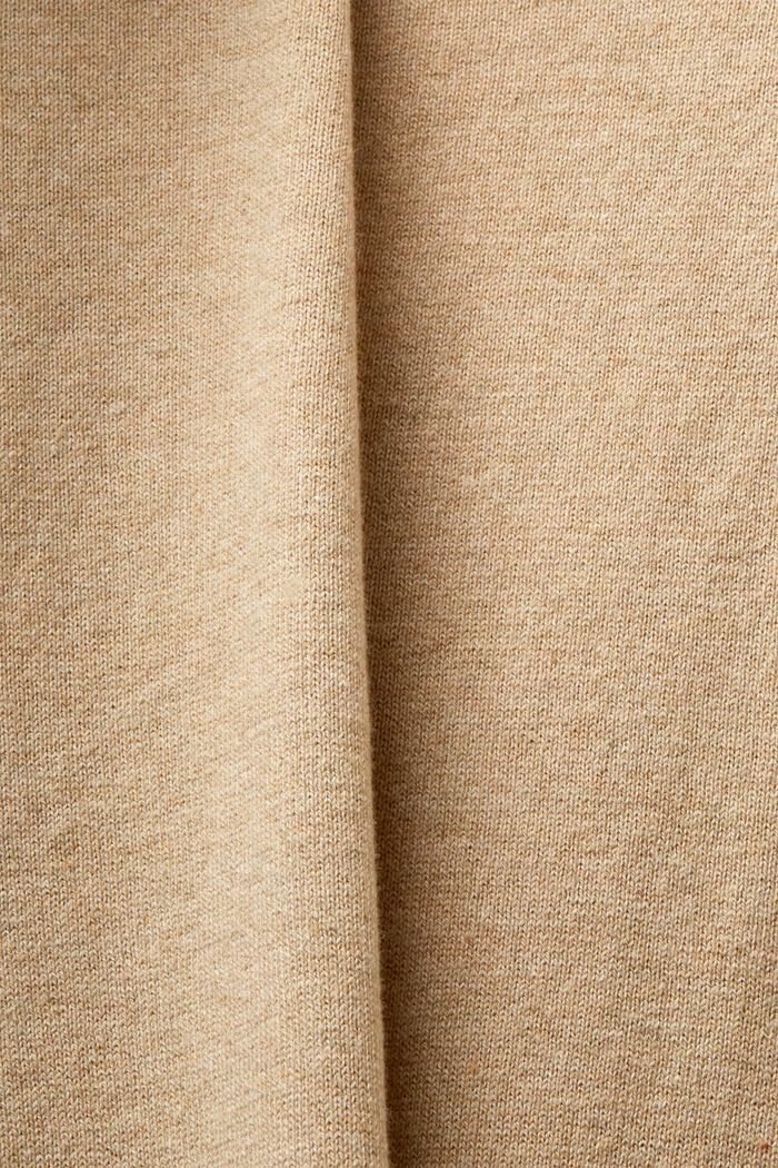 Bawełniany sweter z dekoltem w serek, SAND, detail image number 4