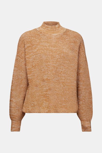Sweter z półgolfem z prążkowanej dzianiny