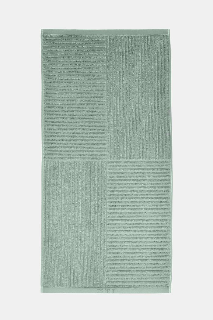 Ręcznik w nowoczesne prążki, SOFT GREEN, detail image number 1