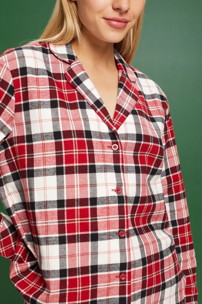 Flanelowa piżama w kratkę, NEW RED, detail image number 2