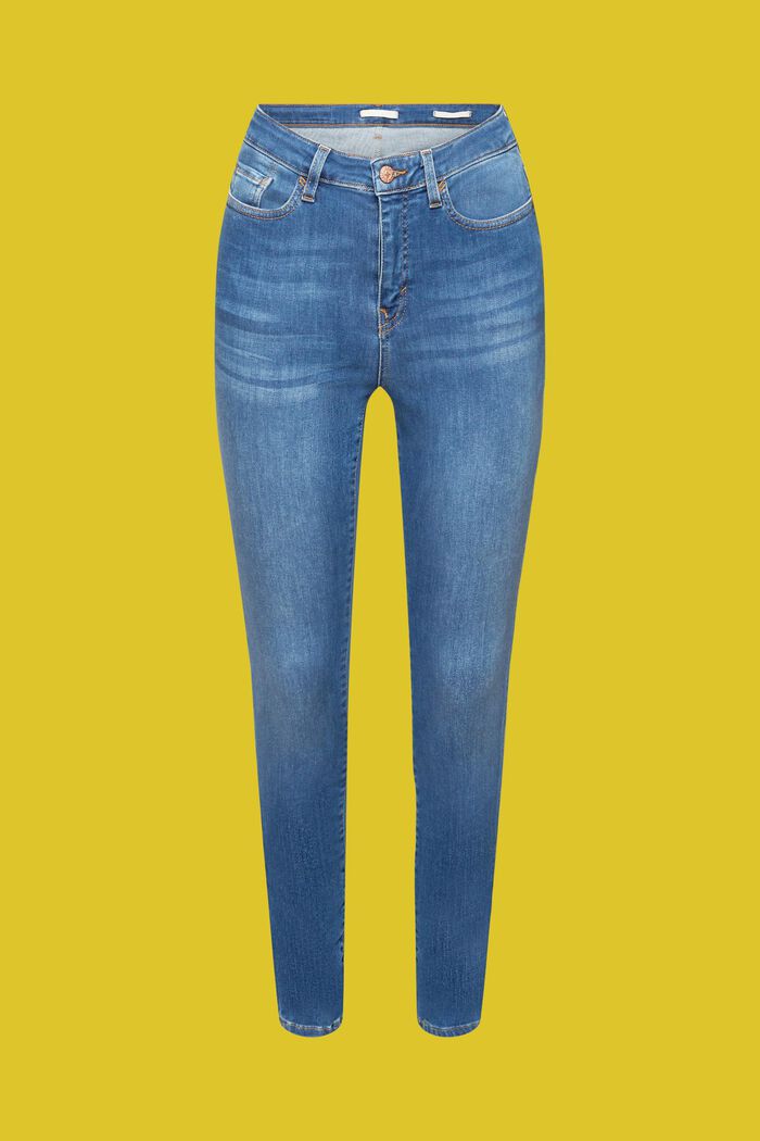 Elastyczne dżinsy skinny fit, BLUE MEDIUM WASHED, detail image number 6