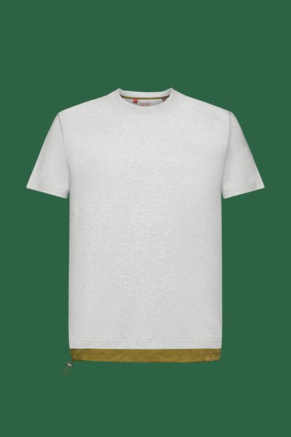 T-shirt z bawełnianego dżerseju ze ściąganym sznurkiem