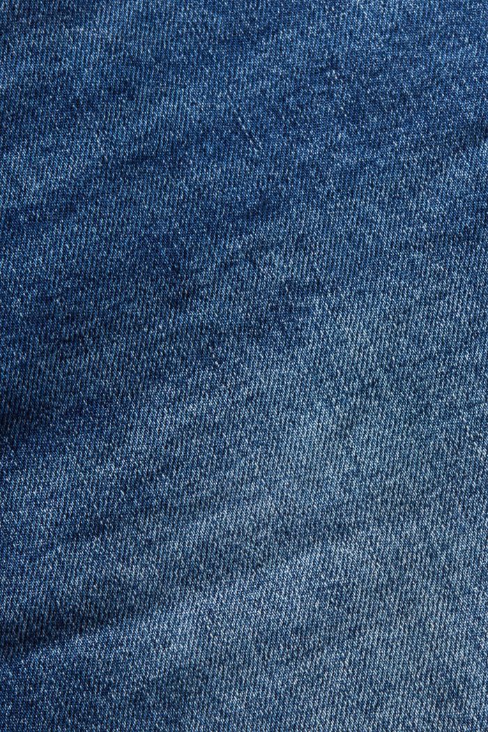 Denimowe szorty retro ze średnim stanem, BLUE MEDIUM WASHED, detail image number 6