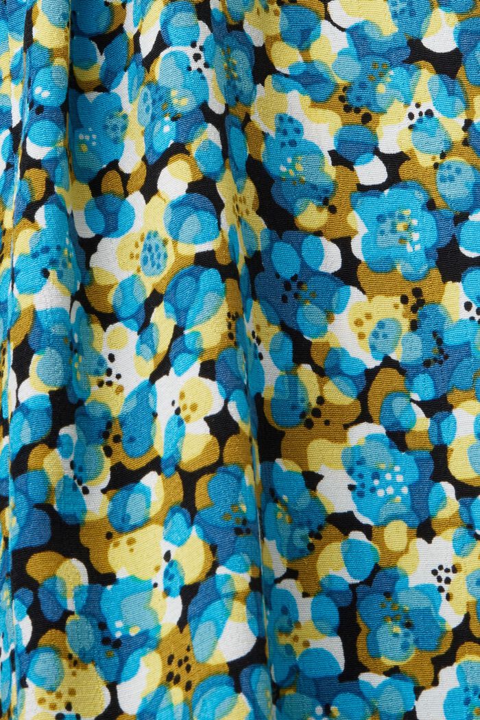 Sukienka midi bez rękawów z nadrukiem na całej powierzchni, TURQUOISE, detail image number 5