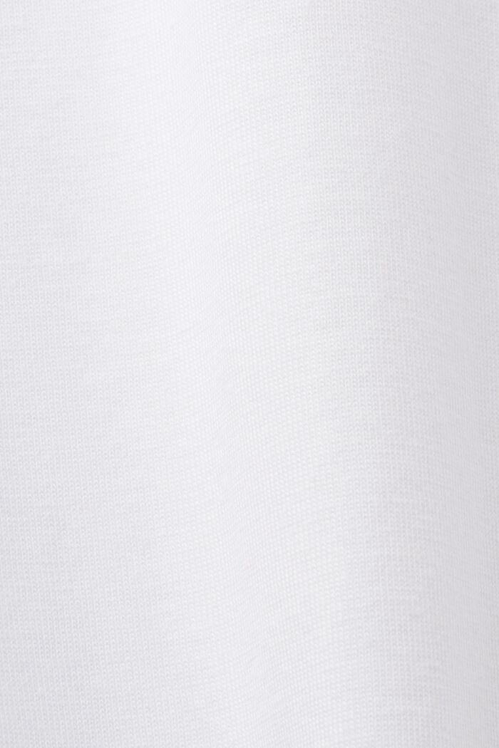 T-shirt z okrągłym dekoltem, 100% bawełny, WHITE, detail image number 5